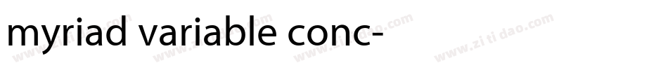 myriad variable conc字体转换